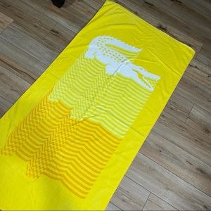 Lacoste Yellow Beach Towel Alligator